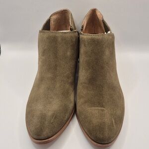 Suede Ankle‎ Boots - Olive